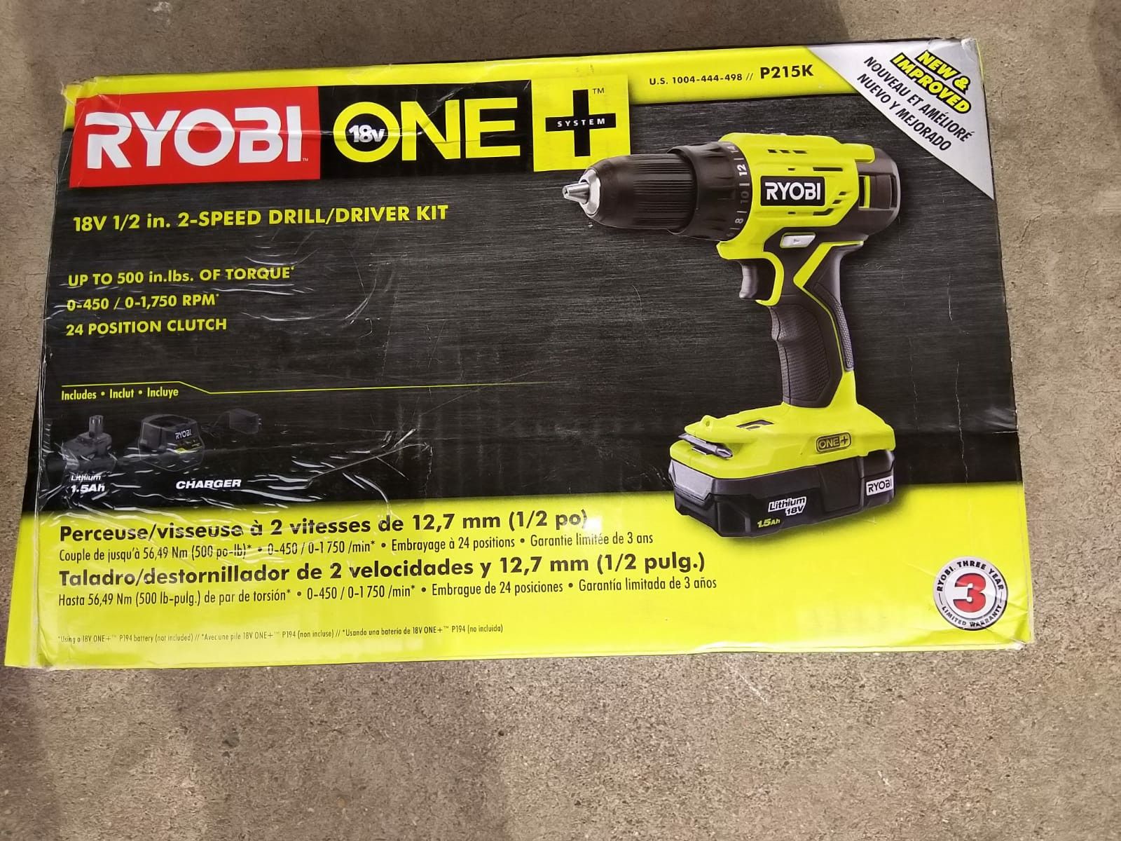 DRILL RYOBI BATTERY AND CHARGER INCLUDED