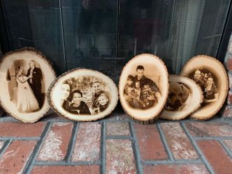 Custom Wood Round laser Print