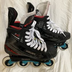Used Custom Junior Bauer Size 5D Vapor 2X Inline Hockey Skates