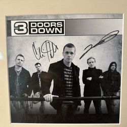 3 Doors Down Signed By All Member
