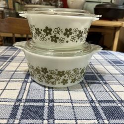 Vintage  Pyrex Spring Blossom Casseroles 