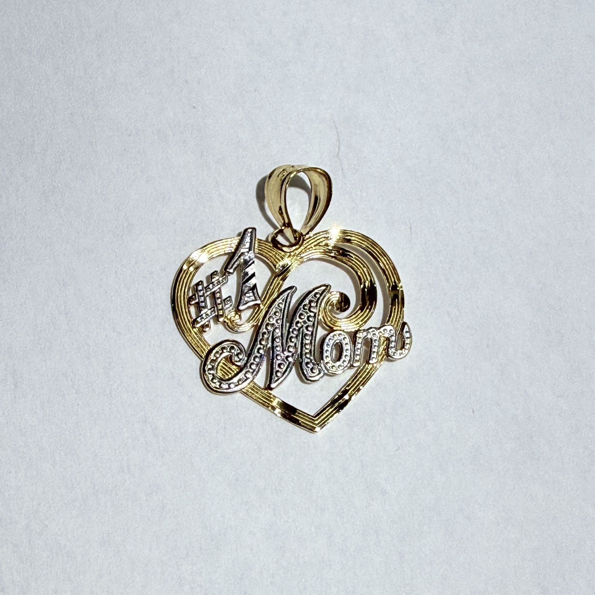 14K Gold “#1 Mom” Charm