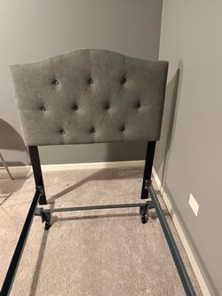 Grey twin mattress headboard set