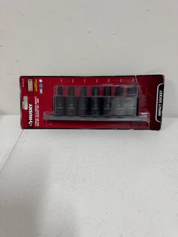 HUSKY 1/2 in. Drive Hex Bit Impact Socket Set MM (7-Piece)