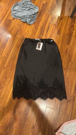 Brand new satin me to ankle length skirt with tags size L