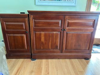Pop-Up Entertainment Unit plus 50 inch Smart TV and Matching Storage Cabinet