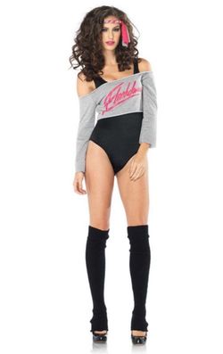 Flash dance Sexy Halloween Costume 80s Women Medium