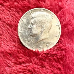 Vintage 1973 Half Dollar Tie Clip