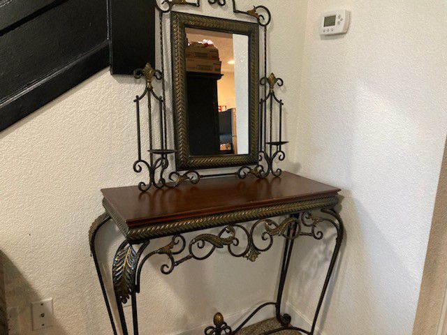 Vintage Table And Mirror 