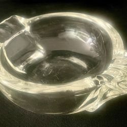 DEPRESSION FEDERAL CLEAR/ART-DECO GLASS ASHTRAY…