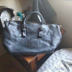 Tory Birch Black Leather Purse / Handbag