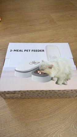 2 meal timer set pet feeder