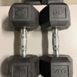 Rogue Fitness Poly Hex Dumbbells 40 Pounds