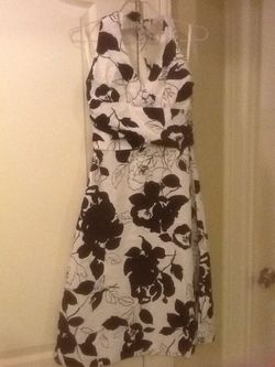 White and black dress
