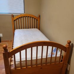 Single Bed Frame With Serta University Mattress 