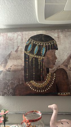 Egyptian Queen Canvas Wall Art. $15