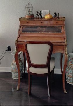 Antique French Vernis Secretary Louis XV