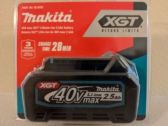 Makita XGT 40v 2.5Ah Li-ion Battery - Black (BL4025)
