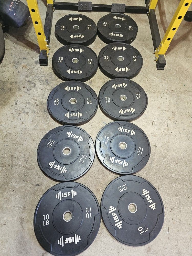 260lbs ISF Olympic 2" bumper plates weights