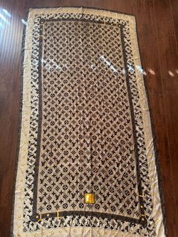 FASHION DESIGNER MONOGRAM SHAWL SCARF TOP BIKINI COVER UP