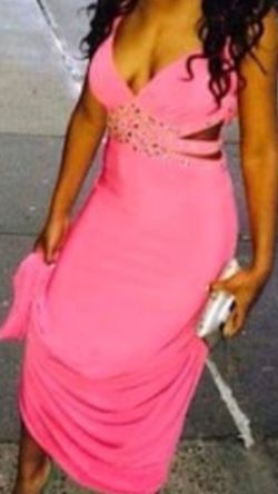 Pink jeweled gown