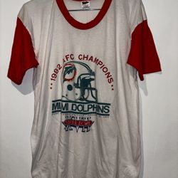 Adult Xl Vintage Miami Dolphins Single Stitch Shirt