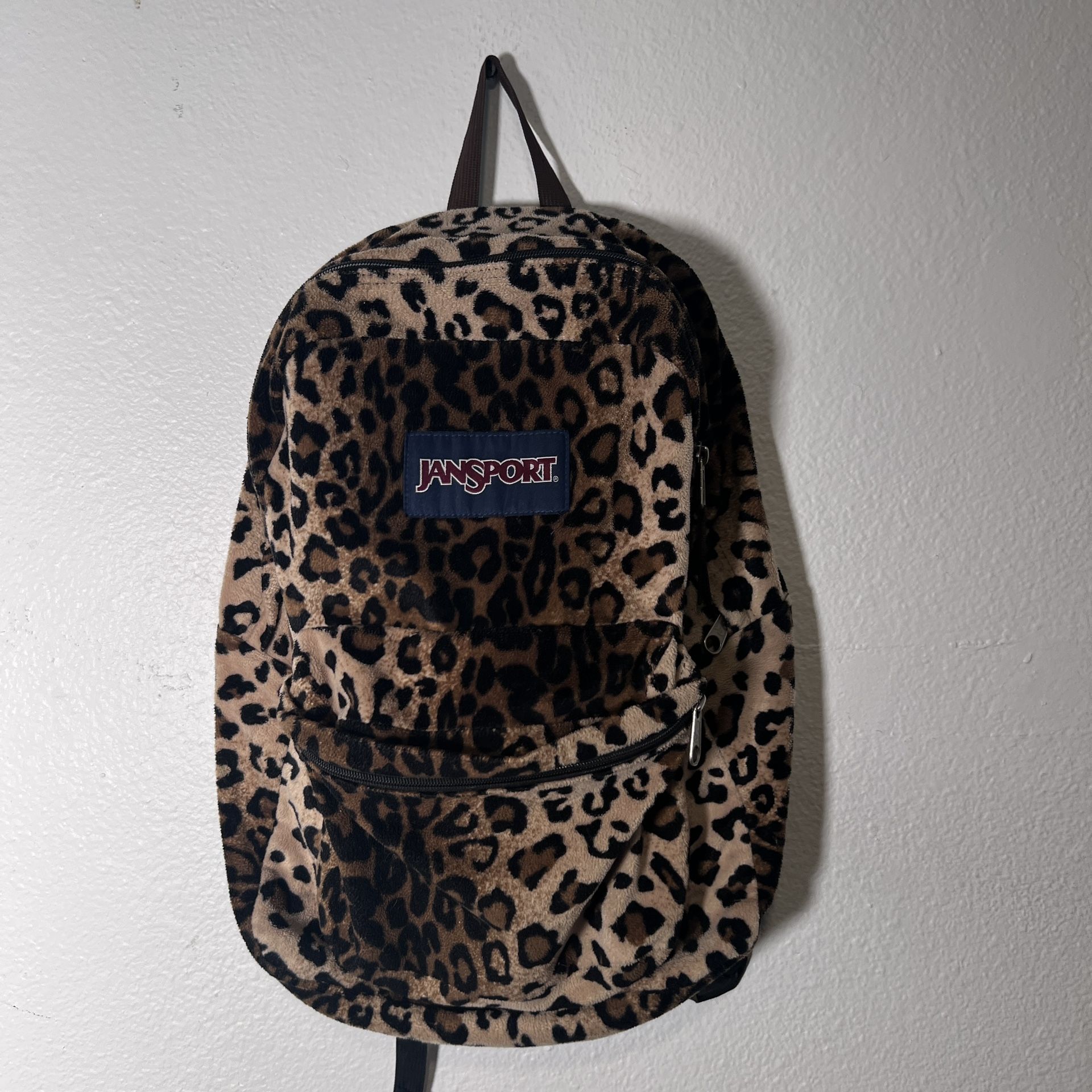 Jansport Fuzzy Cheetah Print Backpack