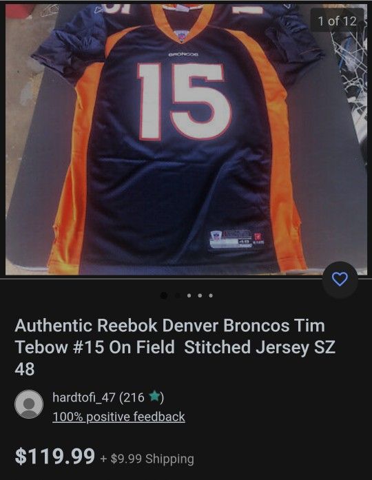 Denver Broncos Authentic On Field Jersey Size:50 XL *FIRM PRICE* for Sale  in Los Angeles, CA - OfferUp