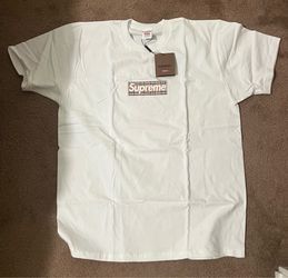 Supreme Burberry Box Logo Tee White Large