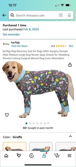 New Dog Recovery Onesie 