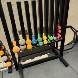 Dumbbell Rack And Weights 