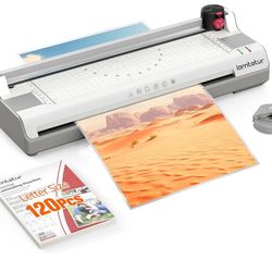 Laminator Machine 13Inch Wide with 120 Letter Size Laminating Sheets