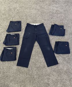 Dickies Cargo Work Pant, Navy Blue (6 Pairs)