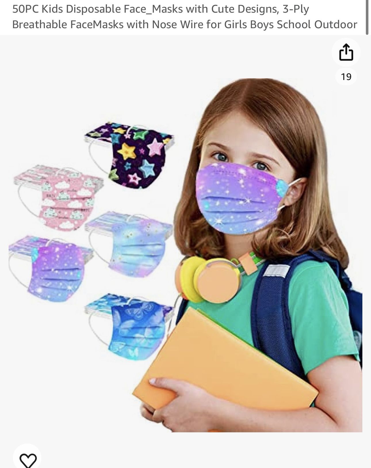 50 Pack Kids Mask