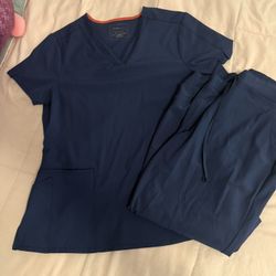 Navy Blue Scrub Set 