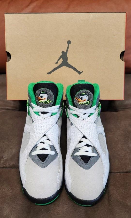 Jordan Air Jordan 8 Retro Shock Absorbing Wear-resistant Mid-top Retro Basketball Shoes Men's Gray
