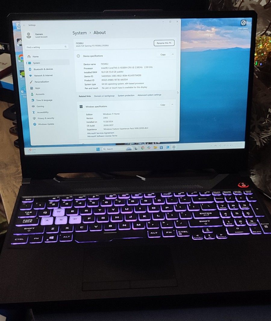 Asus Tuf Gaming Laptop 16gb Ram, 1650 Ti , And More 