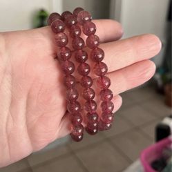 High Quality Strawberry Quartz Bracelet