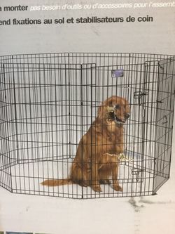 Dog playpen exercise with nice door walk through