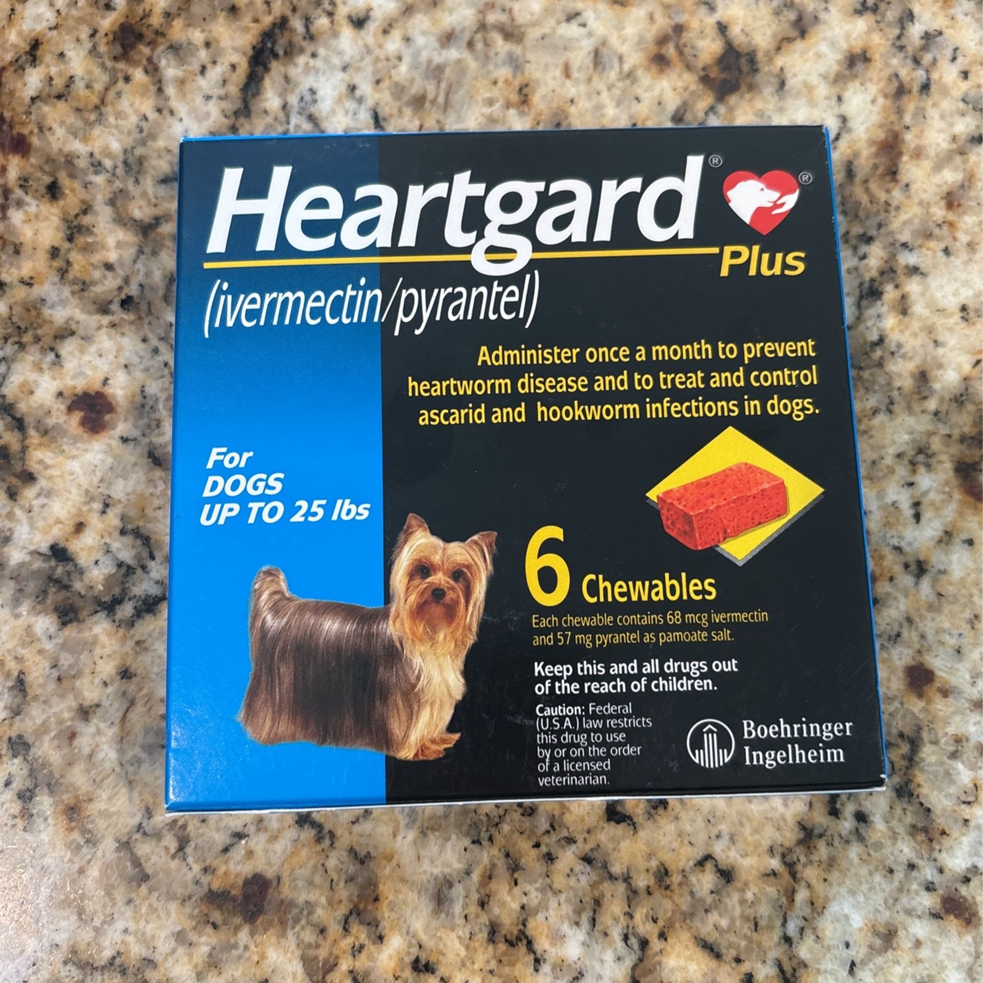 Heartworms Dogs Up To 25 Lbs 6 Month #A