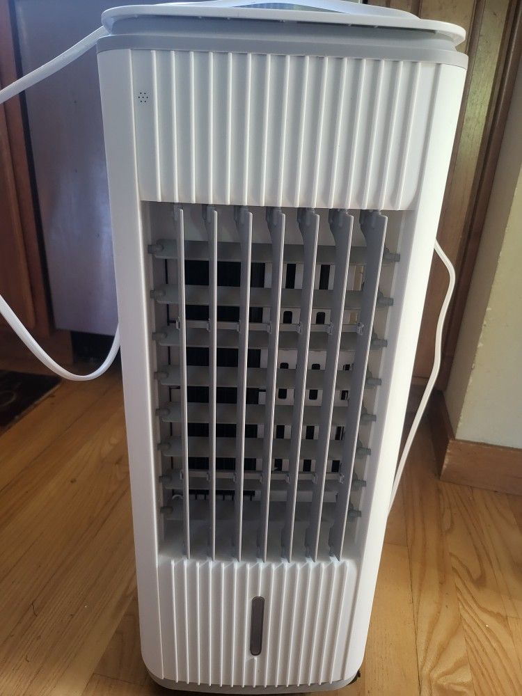 25-INCH Evaporative Air Cooler, Swamp Cooler Air Conditioner w/Double Tanks, Smart Timer, 4 Ice Packs, 60W Windowless Air Conditioner, 70° Oscillation