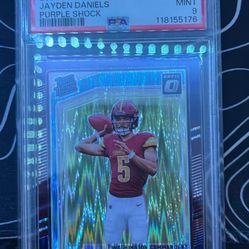 PSA 9 Jayden Daniel’s Purple Shock