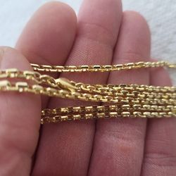 14k Solid Gold Classic Anchor  Link  Chain  Necklace 