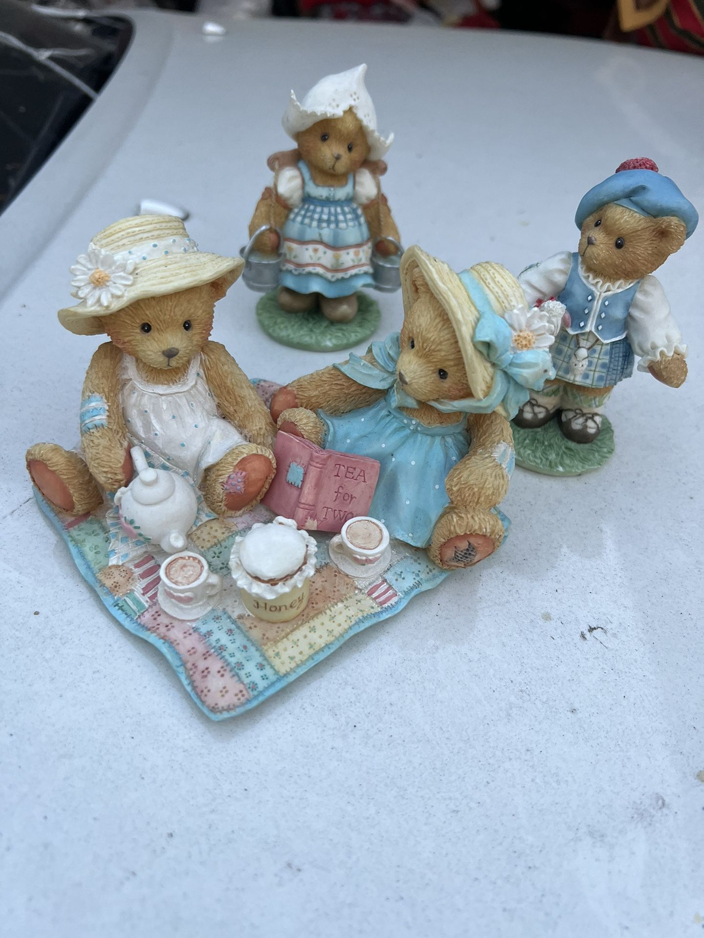 Set of Tree Vintage 1992 Cherished Teddies Freda and Tina Friendship Figurine 911747/202452/202401