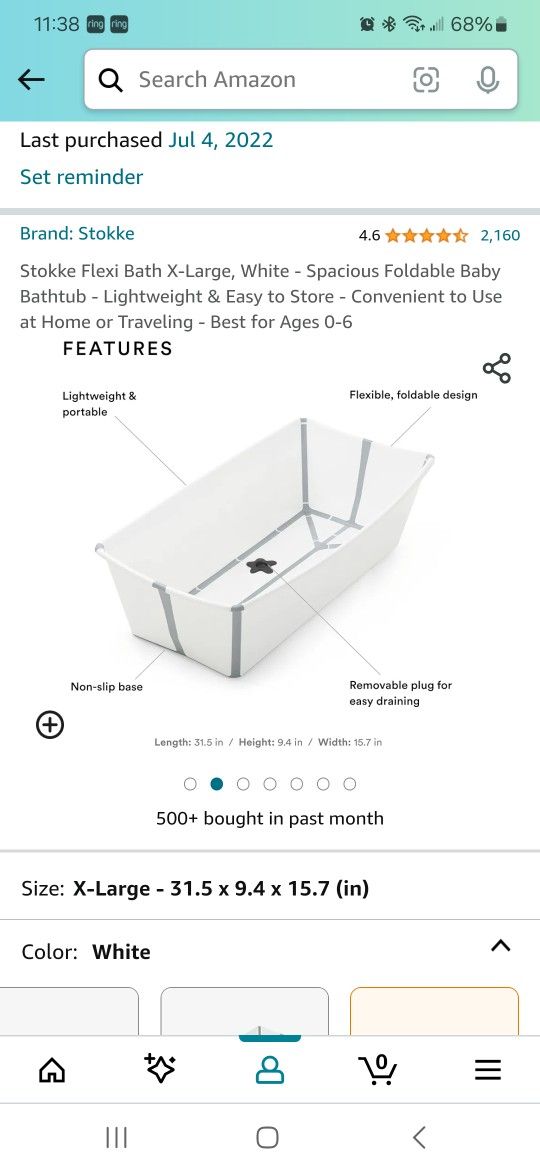 Foldable Baby Bathtub - Like New