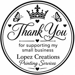 Custom thank you sticker labels