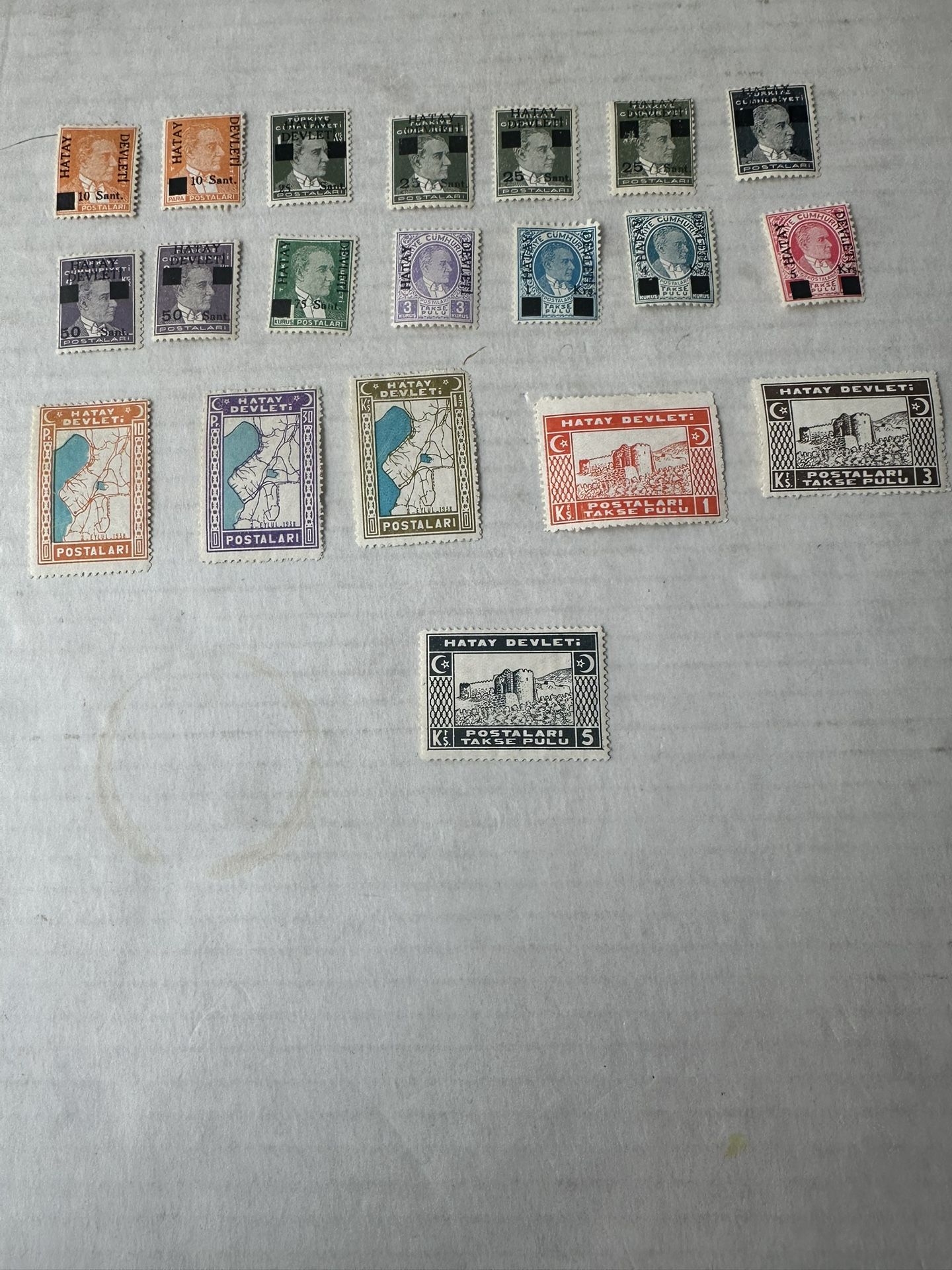 Hatay Stamp Group Of 20 Mint Hinged