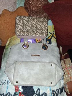 Michael Kors Gray Leather purse and more