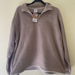 NCAA College USC Trojans 1/4 Zip Down Fleece Sweater Men & Women XL Color Brown