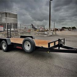 16’, 18’, 20’ Equipment Trailers, Equipos Pesados, Bobcat, Kubota, Caterpillar, Skid Steer 